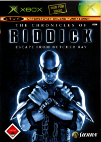 Chronicles of Riddick: Escape from Butcher Bay Xbox US box art